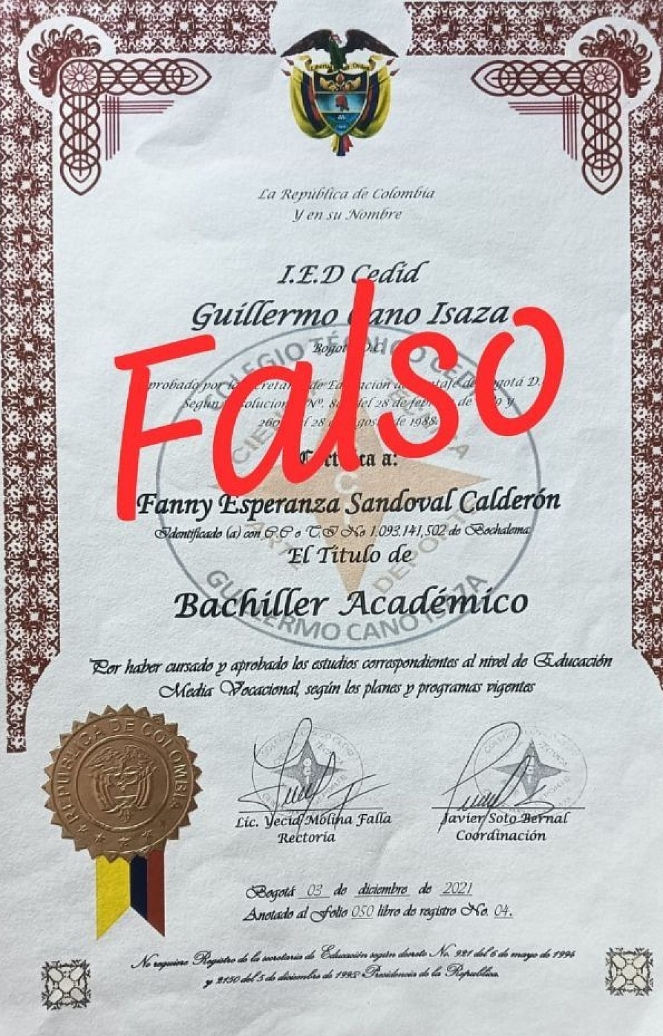 Falsificadores con el Número